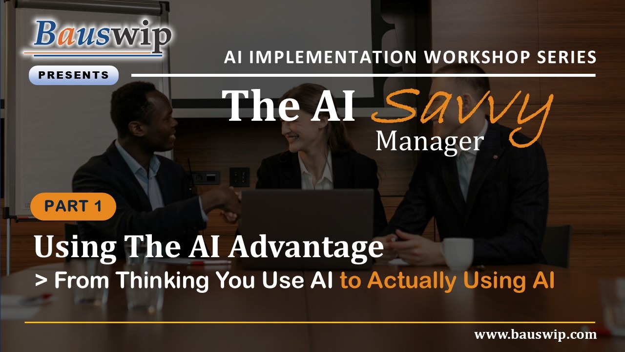 The AI Savvy Manager: Part 1